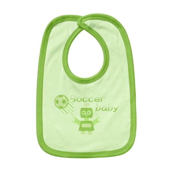 Soccer robots Baby Bibs-Blue - Image 5