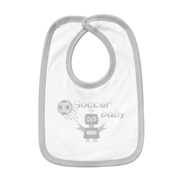 Soccer robots Baby Bibs-Blue - Image 4