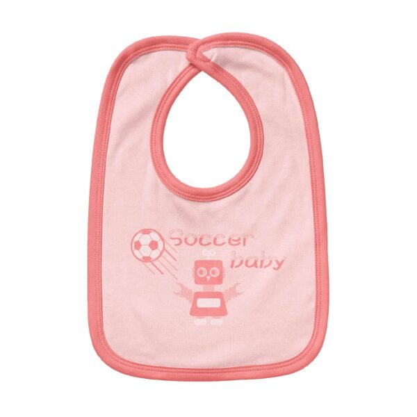 Soccer robots Baby Bibs-Blue - Image 3