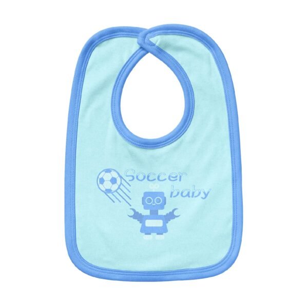 Soccer robots Baby Bibs-Blue