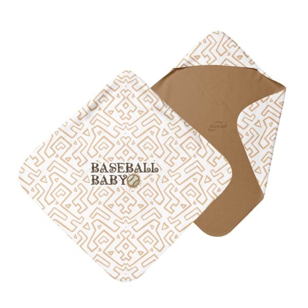 Baby Blankets-Brown cartoon baseball blanket