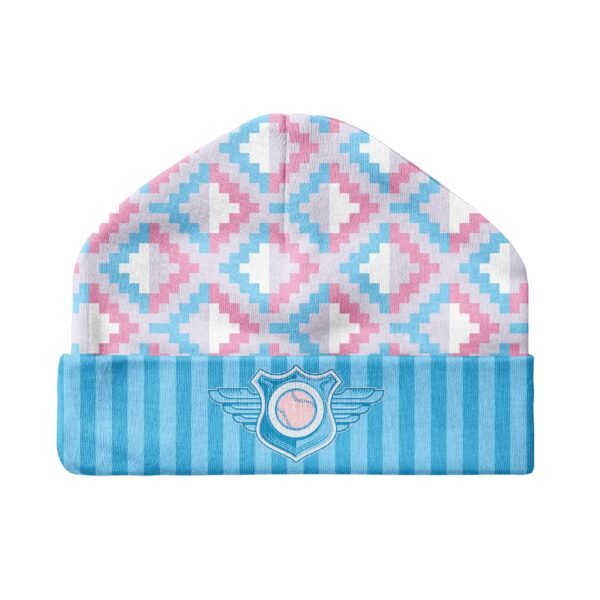 Baby Hats-Pink purple baseball badge - Image 3