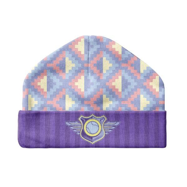 Baby Hats-Pink purple baseball badge