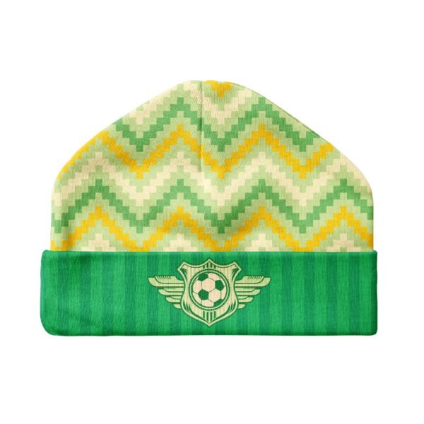 Baby Hats-Green yellow football badge
