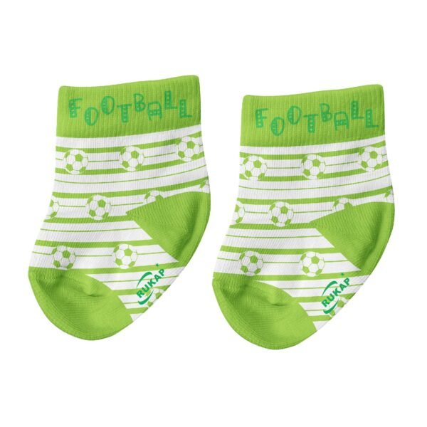 Baby Socks-Soccer lines Green