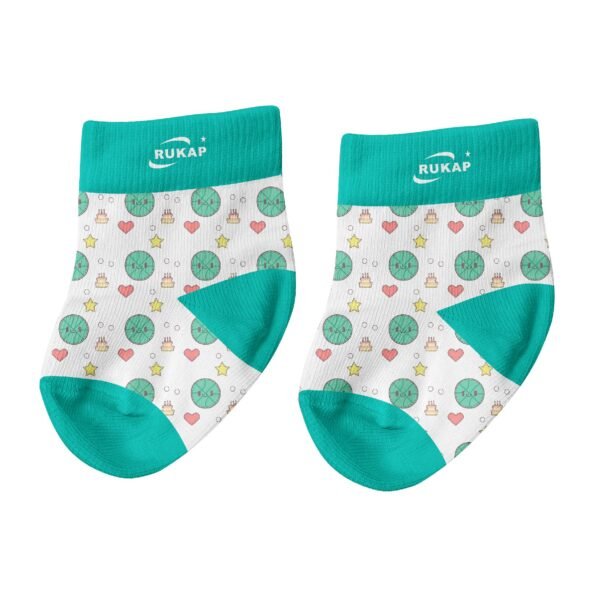 Baby Socks-Cartoon basketball Green