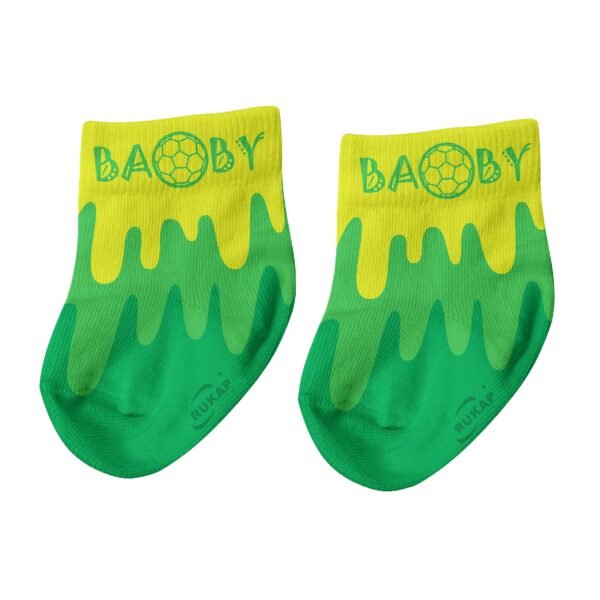 Baby Socks-Soccer waves Orange - Image 4