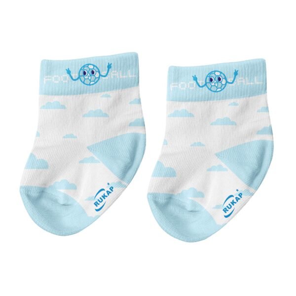Baby Socks-Football Cloud Yellow - Image 3