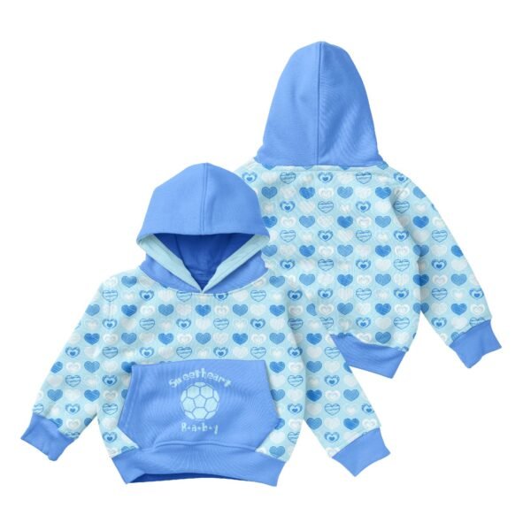 Sweat Shirts-Blue Football Sweetheart Baby