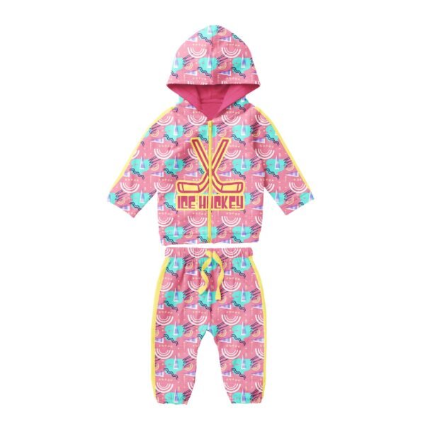 Tracksuit-Green patchwork printed jacket - Image 4
