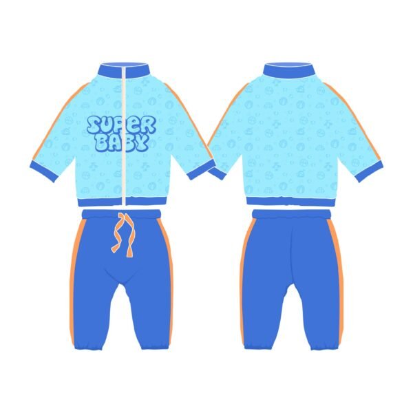 Tracksuit-Blue yellow Surrounding football - Image 12