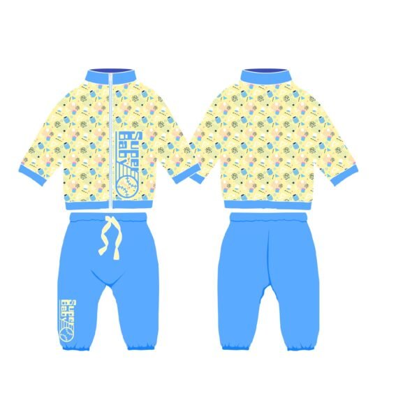 Tracksuit-Blue yellow Surrounding football - Image 5