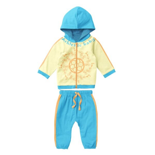 Tracksuit-Green patchwork printed jacket - Image 8