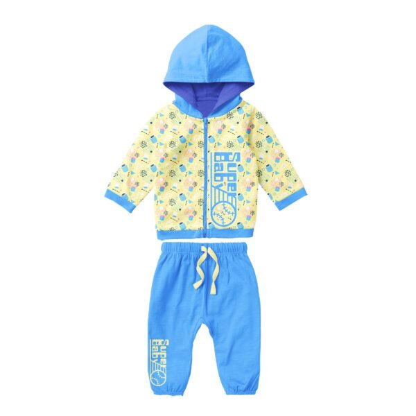 Tracksuit-Green patchwork printed jacket - Image 5