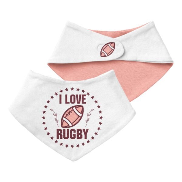Rugby Triangle Baby Bibs-pink