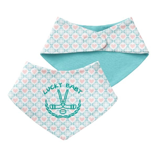 Football Triangle Baby Bibs-Green - Image 2