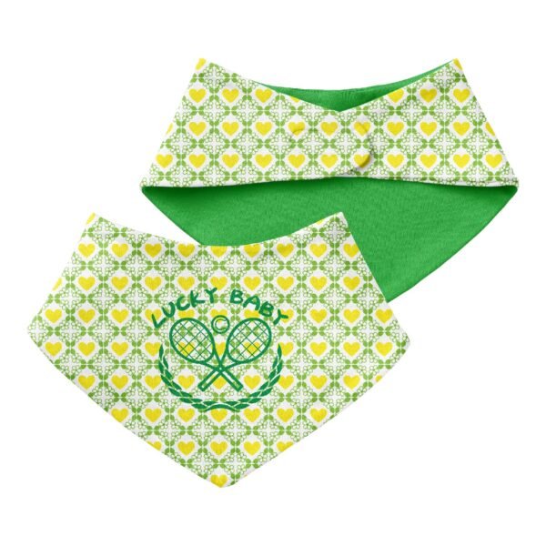 Football Triangle Baby Bibs-Green